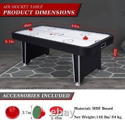 84 120V Air-Powered Hockey Table Sport Hockey Game Sounds LED Scoring Game Room