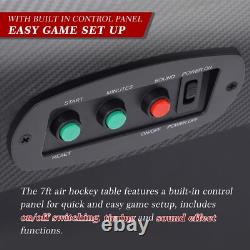 84 120V Air-Powered Hockey Table Sport Hockey Game Sounds LED Scoring Game Room