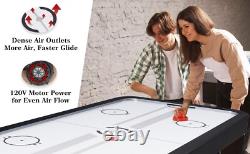 84 120V Air-Powered Hockey Table Sport Hockey Game Sounds LED Scoring Game Room