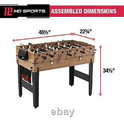 AIR HOCKEY POOL BILLIARD FOOSBALL GAME TABLE 48 3-in-1 Accessories Included