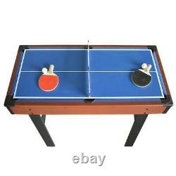 AIR HOCKEY POOL BILLIARD TABLE TENNIS GAME TABLE 48 3-in-1 Accessories Included