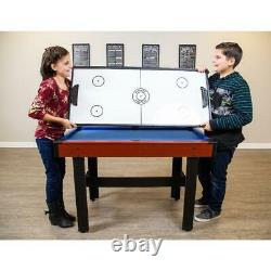 AIR HOCKEY POOL BILLIARD TABLE TENNIS GAME TABLE 48 3-in-1 Accessories Included