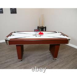 AIR HOCKEY TABLE 6' Air Powered LED Scorer Accessories Included White Brown