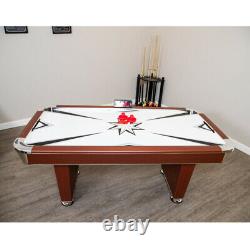 AIR HOCKEY TABLE 6' Air Powered LED Scorer Accessories Included White Brown