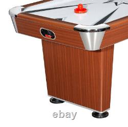 AIR HOCKEY TABLE 6' Air Powered LED Scorer Accessories Included White Brown