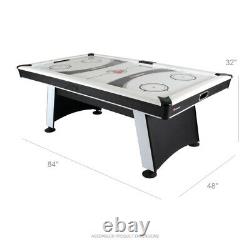 AIR HOCKEY TABLE 7' Air Powered LED Scorer Accessories Included White Black