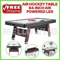 AIR HOCKEY TABLE 84-Inch Air Powered LED Scorer Accessories Included Red Black