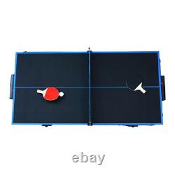 AIR HOCKEY TABLE TENNIS GAME TABLE SET Scoreboard Accessories Included Black