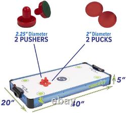 AIR HOCKEY TABLE for Kids Adults Electric Motor Fan Table Top 40