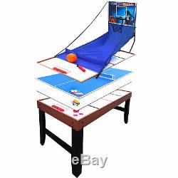 Accelerator 4-in-1 Multi-Game Table with Basketball, Air Hockey, Table Tennis