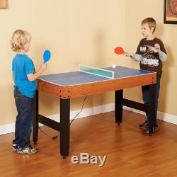 Accelerator 54 in. 4-in-1 Multi-Game Table, air hockey, table tennis & basketball