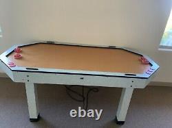 Air Hockey 7' Table with Than Color Power Blower Wood Finish