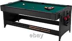 Air Hockey Billiards Game Table Green Felt Cloth Output Blower Glossy White Surf