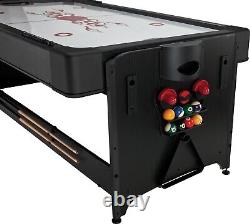 Air Hockey Billiards Game Table Green Felt Cloth Output Blower Glossy White Surf