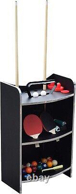 Air Hockey Billiards Tennis Game Table Wood Construction Accessory Rack Quiet