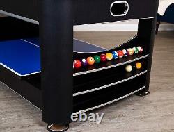 Air Hockey Billiards Tennis Game Table Wood Construction Accessory Rack Quiet