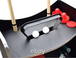 Air Hockey Billiards Tennis Game Table Wood Construction Accessory Rack Quiet