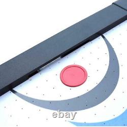 Air Hockey Game Table 5 Ft. Dual Goal Boxes With Built-In Automatic Puck Return