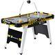 Air Hockey Game Table, Overhead Electronic Scorer, Black/Yellow