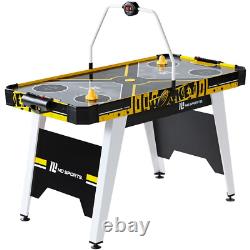 Air Hockey Game Table, Overhead Electronic Scorer, Black/Yellow, 54 X 27 X 32