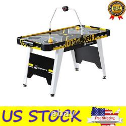 Air Hockey Game Table Overhead Electronic Scorer, Black/Yellow, 54 x 27 x 32