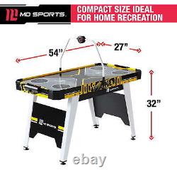 Air Hockey Game Table Overhead Electronic Scorer, Black/Yellow, 54 x 27 x 32