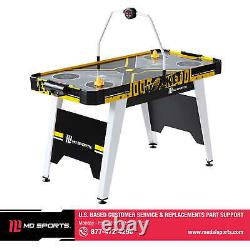 Air Hockey Game Table, Overhead Electronic Scorer, Black/Yellow, 54 x 27 x 32