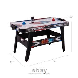 Air Hockey Game Table Set Electronic Abacus Scoring LED Pushers Pucks 54-inch