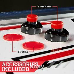 Air Hockey Game Table with Overhead Electronic Scorer and Fast Puck Action