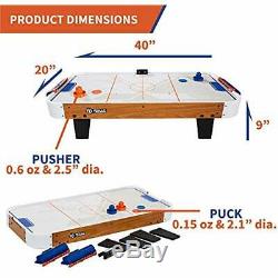 Air Hockey LATopz + Rally And Roar Tabletop Table, Travel-Size, Lightweight, Set