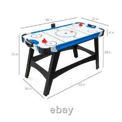 Air Hockey Table 58in Mid-Size Game Room 2 Pucks, 2 Pushers, LED Score Board 12V