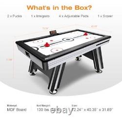 Air Hockey Table, 72 Indoor Hockey Table for Kids and Adults, LED Sports