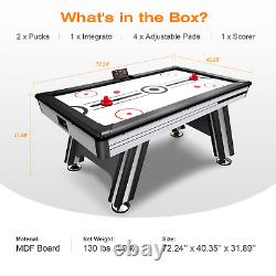 Air Hockey Table, 72 Indoor Hockey Table for Kids and Adults, LED Sports Hockey