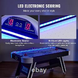 Air Hockey Table, 72 Indoor Hockey Table for Kids and Adults, LED Sports Hockey