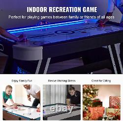 Air Hockey Table, 72 Indoor Hockey Table for Kids and Adults, LED Sports Hockey