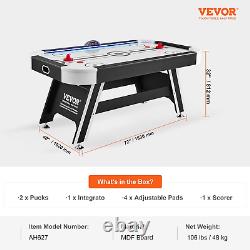 Air Hockey Table, 72 Indoor Hockey Table for Kids and Adults, LED Sports Hockey