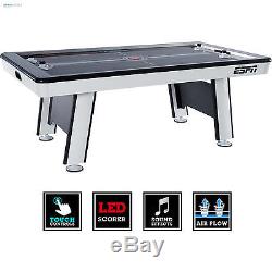 Air Hockey Table 84 LED Touch Screen Scorer Adult Kids Family Friends Game Play