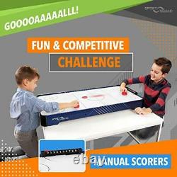 Air Hockey Table Electric Tabletop 2 Pushers and 2 Pucks 40inch & Manual scorers