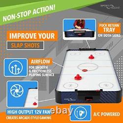 Air Hockey Table Electric Tabletop 2 Pushers and 2 Pucks 40inch & Manual scorers