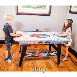 Air Hockey Table Game Digital Scoreboard LED Light Game Room Family Fun Kids New