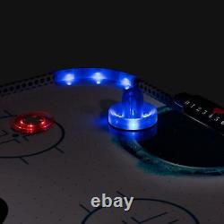 Air Hockey Table Game Digital Scoreboard LED Light Game Room Family Fun Kids New