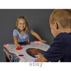 Air Hockey Table Game Digital Scoreboard LED Light Game Room Family Fun Kids New