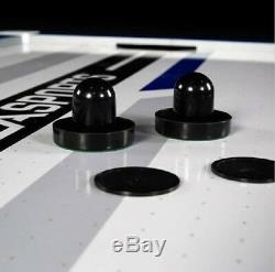 Air Hockey Table Game Set LED Scorer Sound Effects Powered 2 Pucks 2 Pushers EA