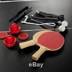 Air Hockey Table Top Tennis Set Indoor Scoring Game WithAccessories Kids Fun Play