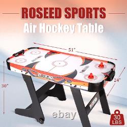 Air Hockey Table for Game Room, Home, Office with 2 Pucks, 2 Pushers, Powerful 1