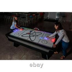 Air Hockey Table w Digital Scoreboard + LED Puck LED Pushers and Light Effects