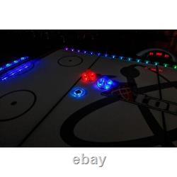 Air Hockey Table w Digital Scoreboard + LED Puck LED Pushers and Light Effects