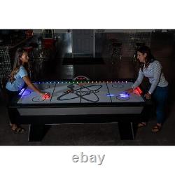 Air Hockey Table w Digital Scoreboard + LED Puck LED Pushers and Light Effects