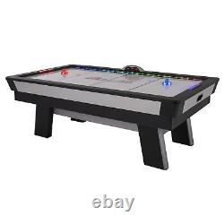 Air Hockey Table w Digital Scoreboard + LED Puck LED Pushers and Light Effects