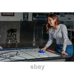 Air Hockey Table w Digital Scoreboard + LED Puck LED Pushers and Light Effects